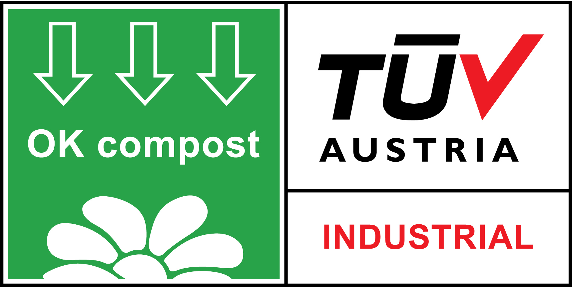 Logo industrial compostability Vinçotte